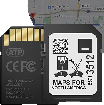 2026 Navigation SD Card for USA/Canada/Mexico, Latest GM Navigation Map Compatible with Buick Cadillac Chevrolet GMC 2019-2024, GPS SD Card Part 8571 3512