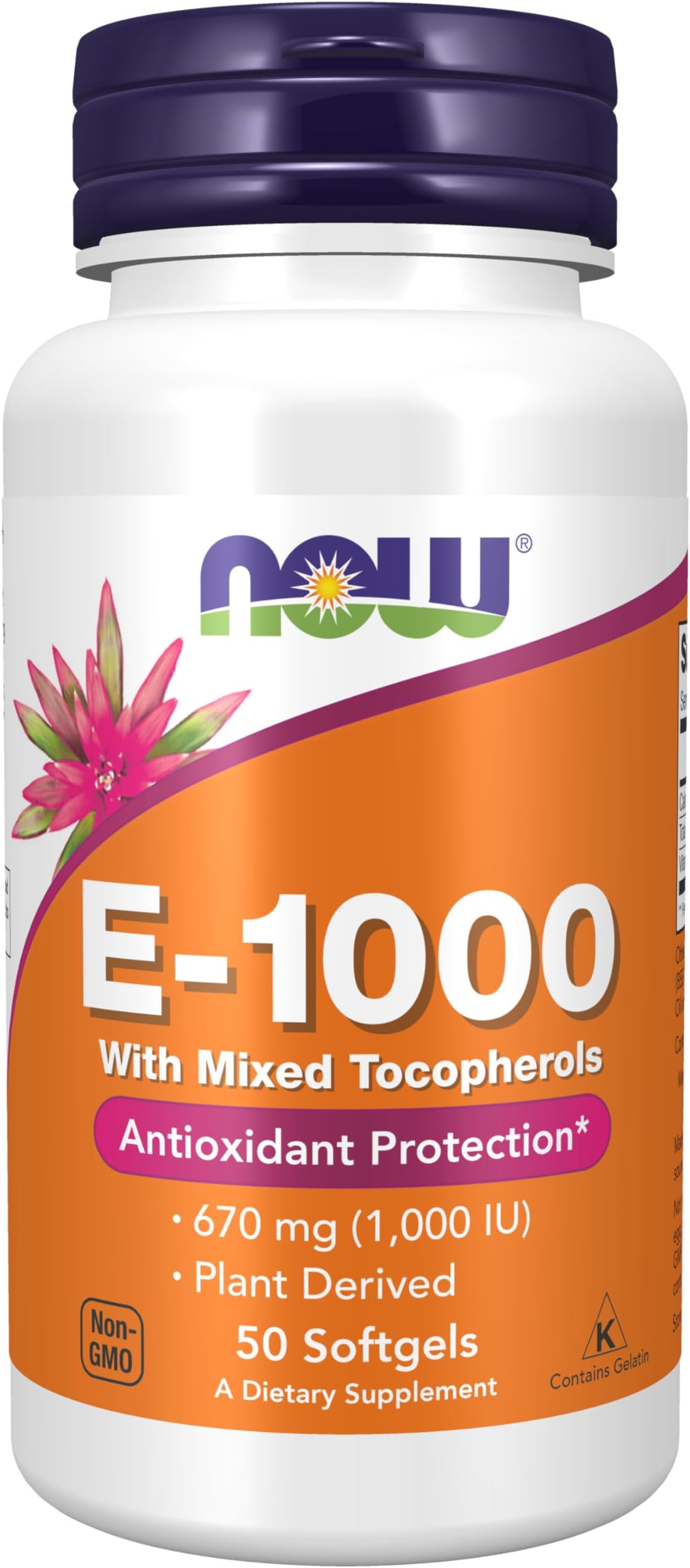 Supplements, Vitamin E-1,000 IU Mixed Tocopherols, Antioxidant Protection*, 50 Softgels