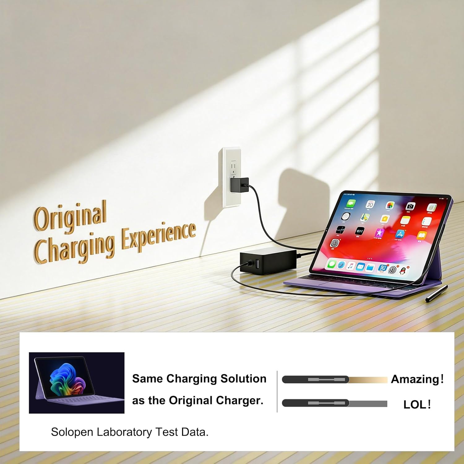 65w Charger Compatible with Microsoft Surface Pro 11, 10, 9, 8, 7, 6, 5, 4, 3, X, Power Adapter Replacement for 1800/1625/1735/1736 Charger for Surface Laptop, Go Tablet, Book 3/2/1