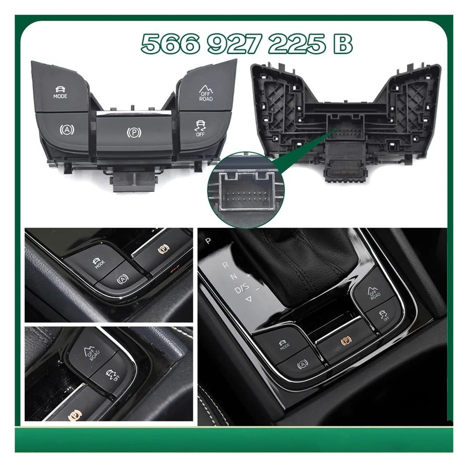 Unidad Actuador De Freno Para Skoda Para Karoq Para Kodiaq LHD Freno Mano ESP Asistencia Estacionamiento Todoterreno Interruptor 566927225B 56G927225B Autopartes