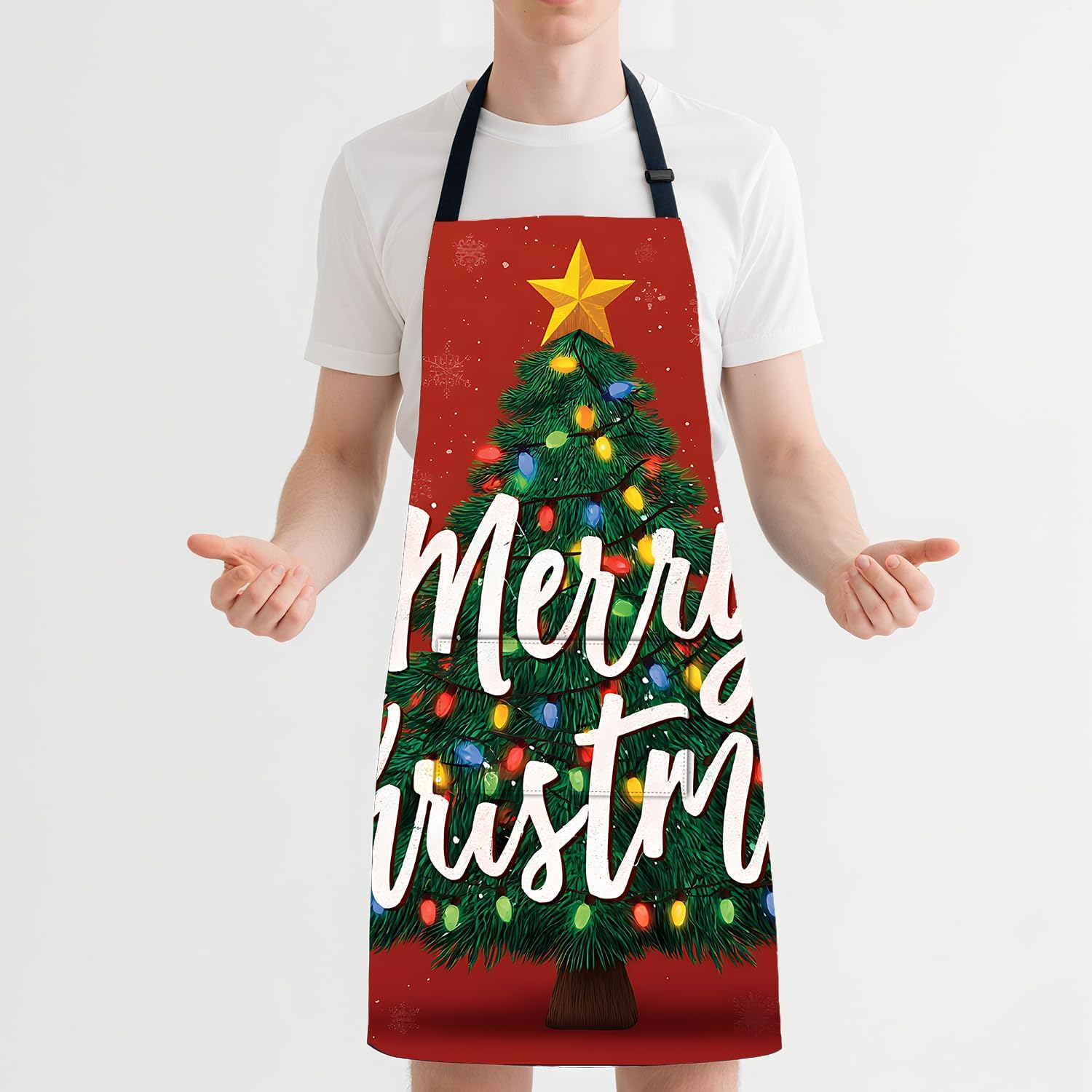 ANNA QUEEN Funny Cat Apron for Women Men with Pockets Spring Sunflower Apron Adjustable Kitchen Chef Cooking Apron
