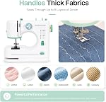 USOR 16-Stitch Sewing Machine for Beginners with Foot Pedal and 2 Speeds | 16 Stitch Patterns, Foot Pedal And Button Control, 2 Speeds, 32-Piece Thread Kit, Detailed Manual, Portable For Home Crafts