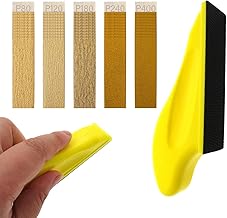 Micro Sander Kit with 50Pcs Sand Paper, 90X 30mm Mini Detail Sanding Tools With Sandpaper, Finger Sander for Crafts Small Projects, Polishing 80/120/180/240/400