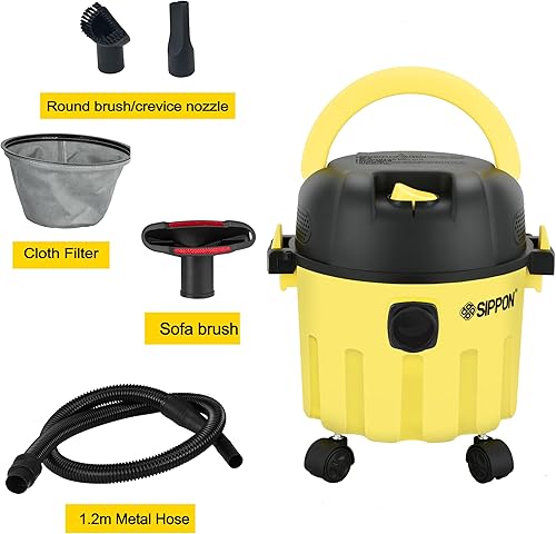 Miniatura 6 de Aspiradora en seco y húmedo, aspiradora portátil 3 en 1 con succión de potencia de 2 picos de potencia, aspiradora ligera en seco y húmedo con