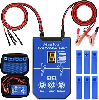 Fuel Injector Cleaning Kit, Auto Fuel Injector Tester Tool, 6 Adapter Fuel Injectors Cleaner kit, 4 Pulse Modes DIY Fuel Injection Cleaner Kit