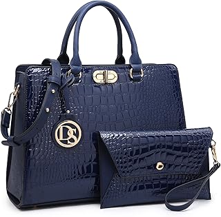 Dasein Women Handbags Purses Ladies Work Purse Satchel Tote Top Handle Shoulder Bags with Matching Clutch