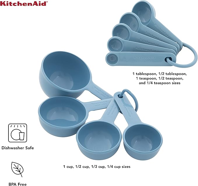 KitchenAid Set Medidor 9 Piezas Azul Terciopelo miniatura 3