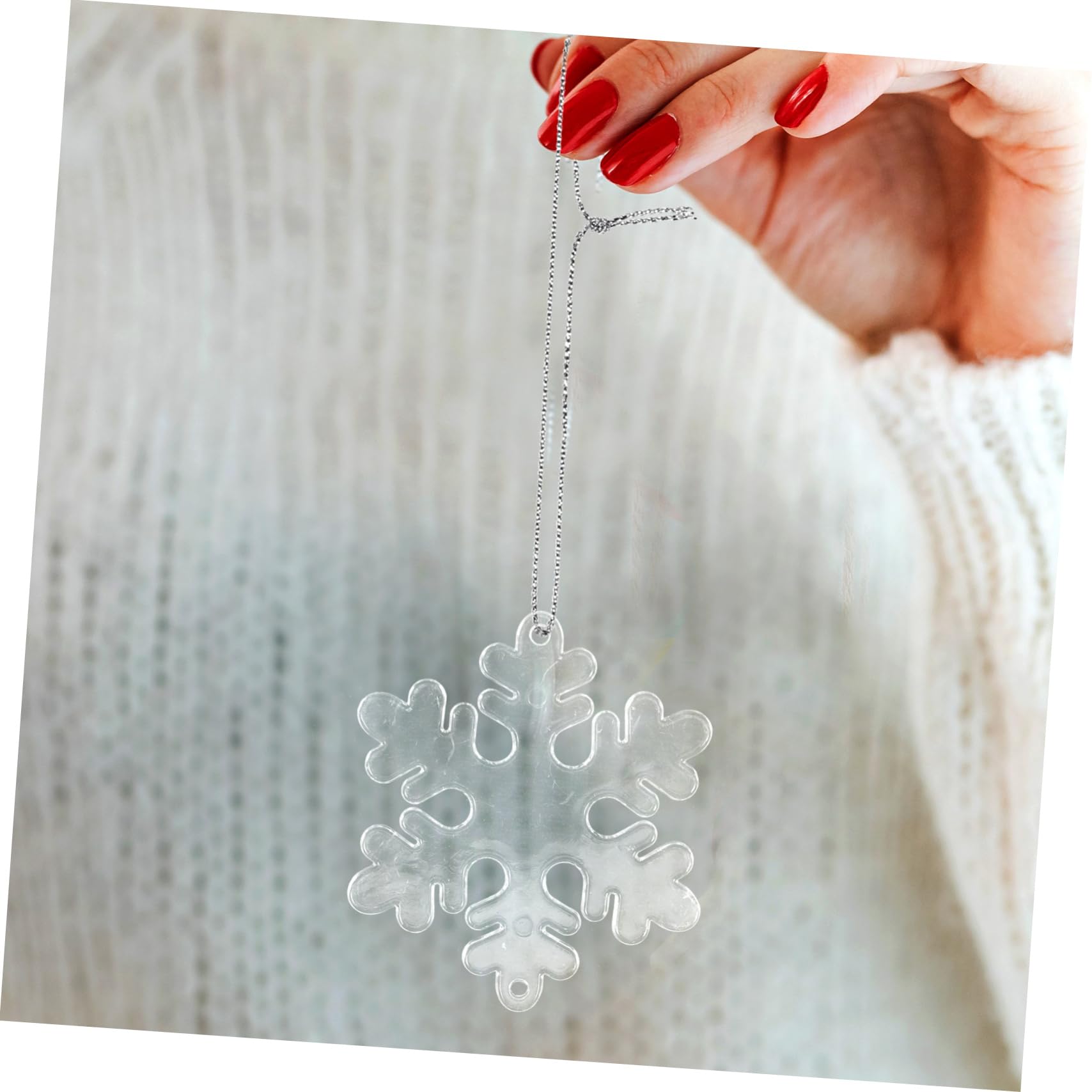 Ciieeo 300 STK transparente Schneeflocke weihnachtsschmuck räumung Weihnachtsbaumschmuck winterdeko Weihnachts Party Weihnachtsbaum hängende Dekoration Baum hängende Ornamente Acryl