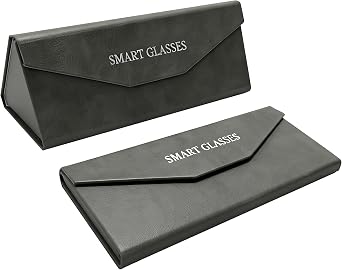 EarlySincere Compact and Portable Eyeglass Case Foldable Triangular Design for Easy Storage
