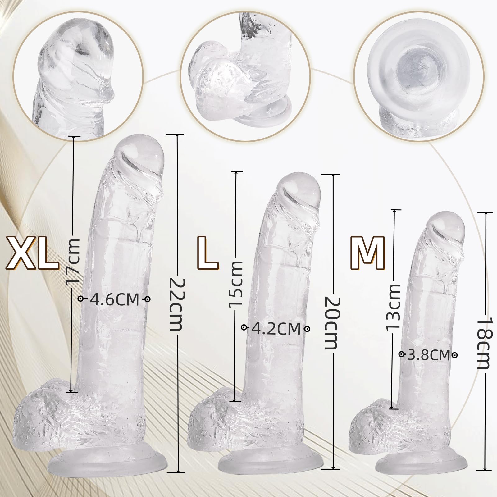 Strap On Dildo Imbracatura Strap-On per Coppie Uomo Donna Pene Realistico in Silicone Indossabile Plug Anale Giochi per Adulti Sesso Coppia SM Lesbiche Stimolazione del Punto G Bondage Sex Toy, M