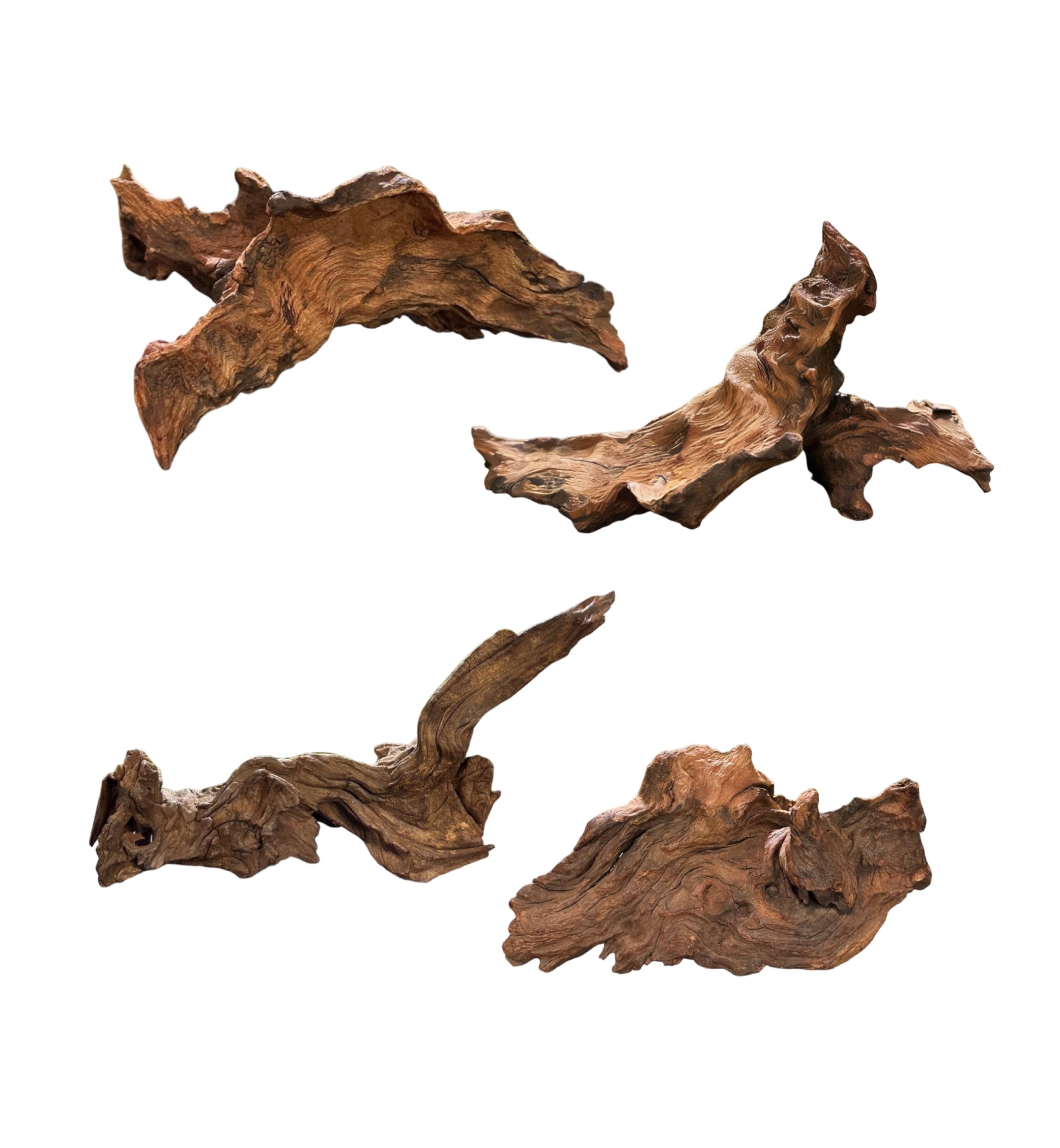 AWXZOM 4pcs Natural Driftwood for Aquarium and Reptile Decor
