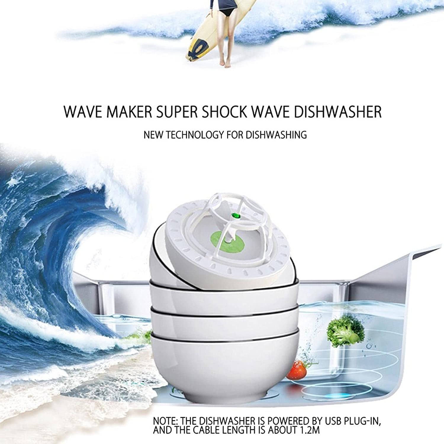 Aazon.co: Portable Countertop Dishwasher, Autoatic Dishwashing With