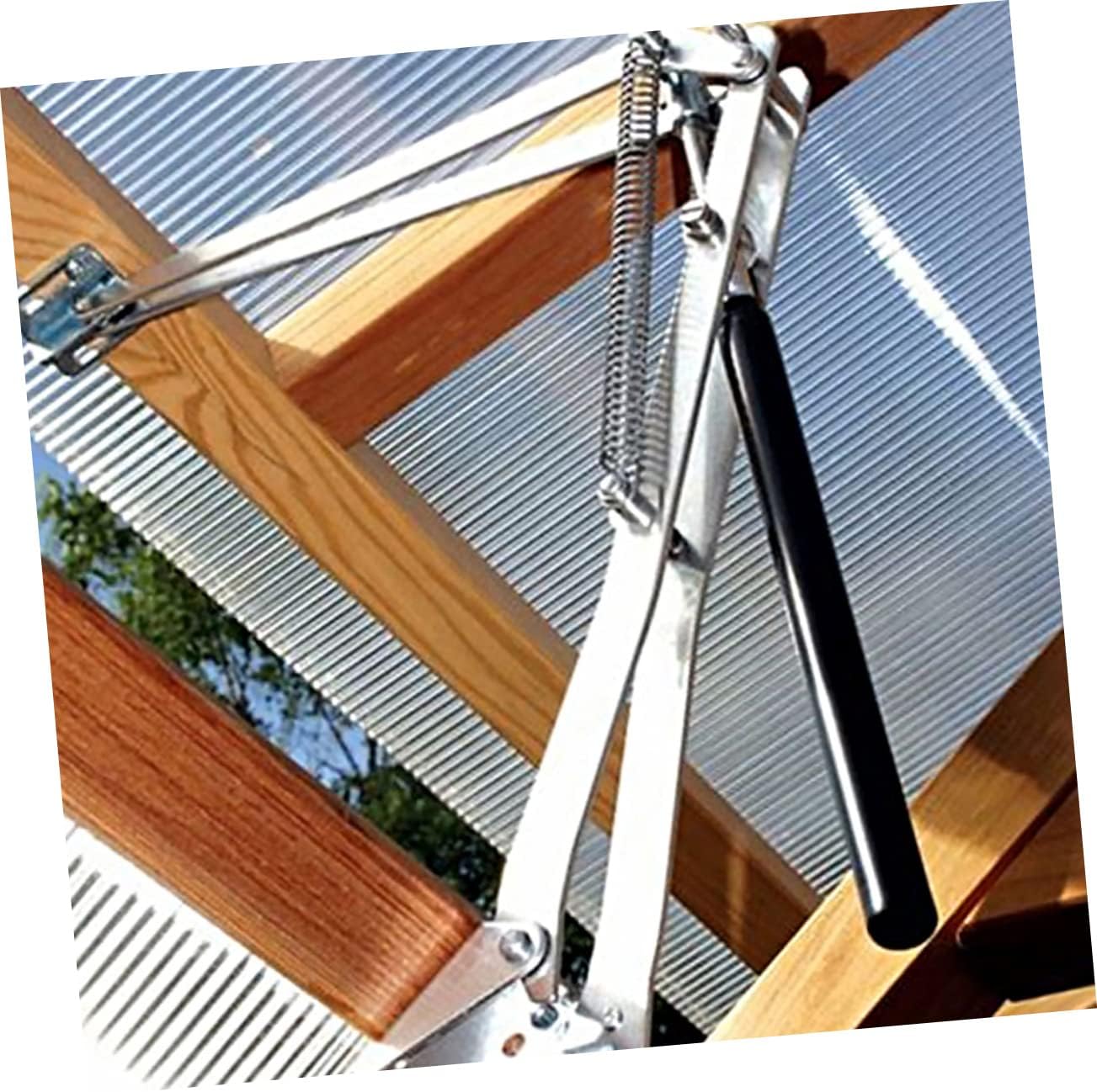 1Pc Automatic Greenhouse Vent Opener Durable Double Spring Window Opener for Greenhouses Sturdy Space Saving Design for Gardens Farms