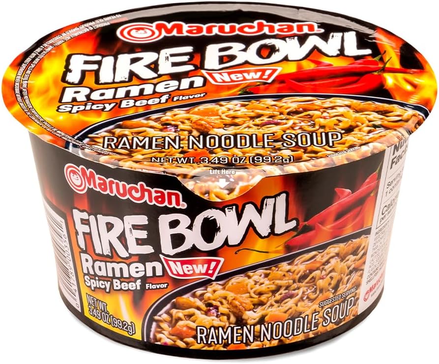 WWW..C0M FIRE B0WL!Ramen Spicy Beef (Pack of 6) 3.45oz Bowl