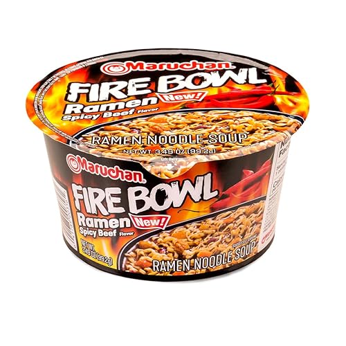 Maruchan Bowl Fire - Sabor a carne picante, 3.49 onzas (paquete de 6)
