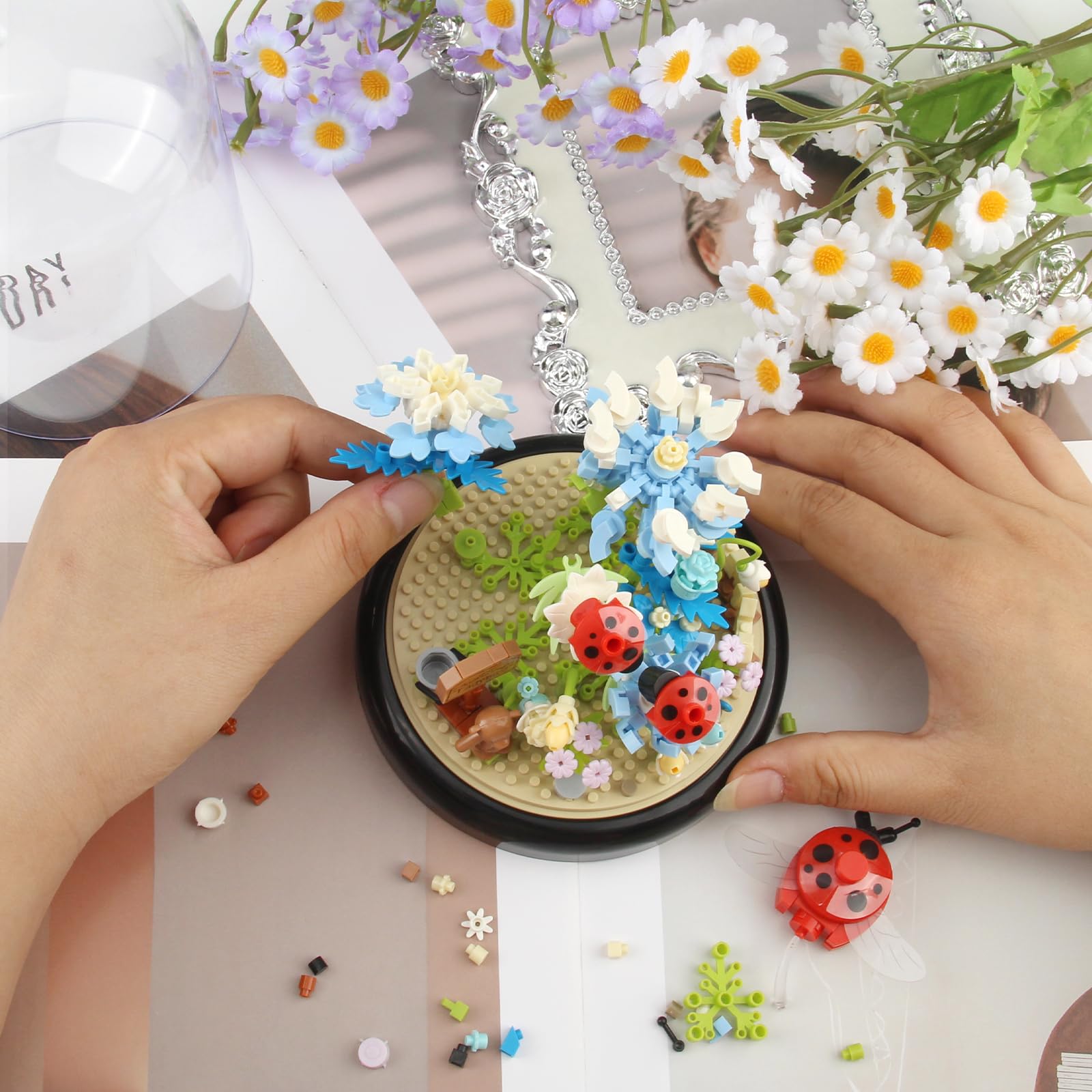RYAN Set di Blocchi da Costruzione per Bouquet 588 Block | FindTheDeal
