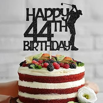 Happy 44th Birthday Cake Topper, for Men 44th Birthday, 44
