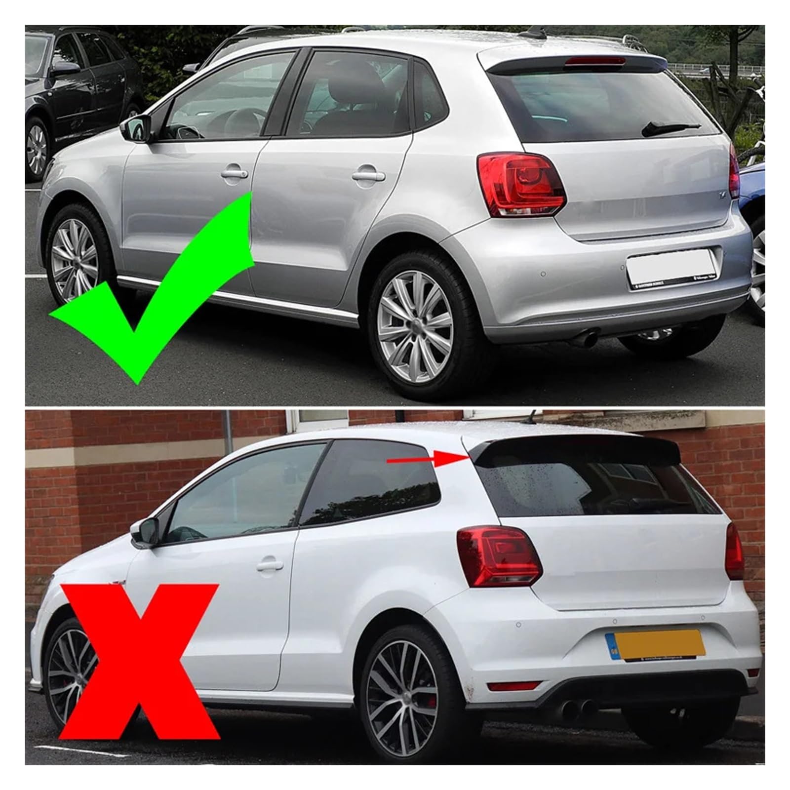 Para tylnych szyb,spojlerów bocznych,Compatible With VW,for Polo