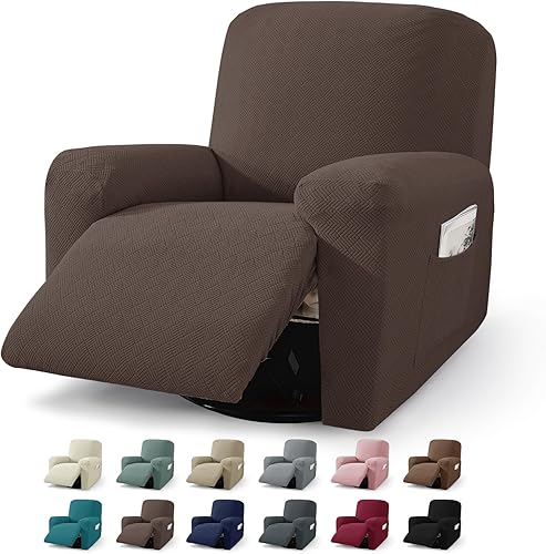 Miniatura 19 de JIVINER 5 Piezas Fundas Elásticas para Sofá Reclinable Funda para Sofá Reclinable con Parte Inferior Elástica Jacquard Ajustada Reclinable Funda