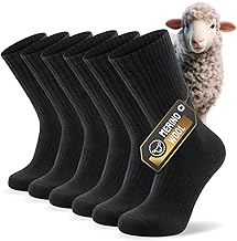 PULIOU Merino Socks Men Women Thermal Socks Hiking Socks Outdoor & Trekking Socks Anti-Blister Padded Work Socks Winter Socks