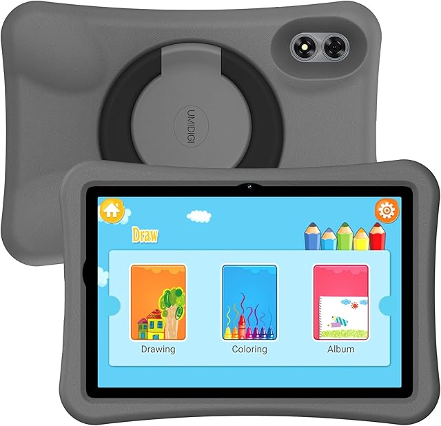 UMIDIGI Kids Tablets 10.1 inch, G1 Tab Kids Android 13 Tablet for Kids, 8GB(4+4)+64GB/TF 1TB,Quad-Core,6000mAh,8MP Camera,Kids Tablet with Parental Control,Theme APP,WiFi 6/BT5.0,EVA Protective Case
