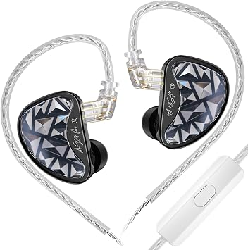KZ AS24 Pro في سماعات مراقبة الأذن، سماعات HiFi Bass عزل الضوضاء، 12 سائقًا متوازنًا من حديد التسليح، سماعات أذن سلكية IEM مع ميكروفون، الإصدار القياسي