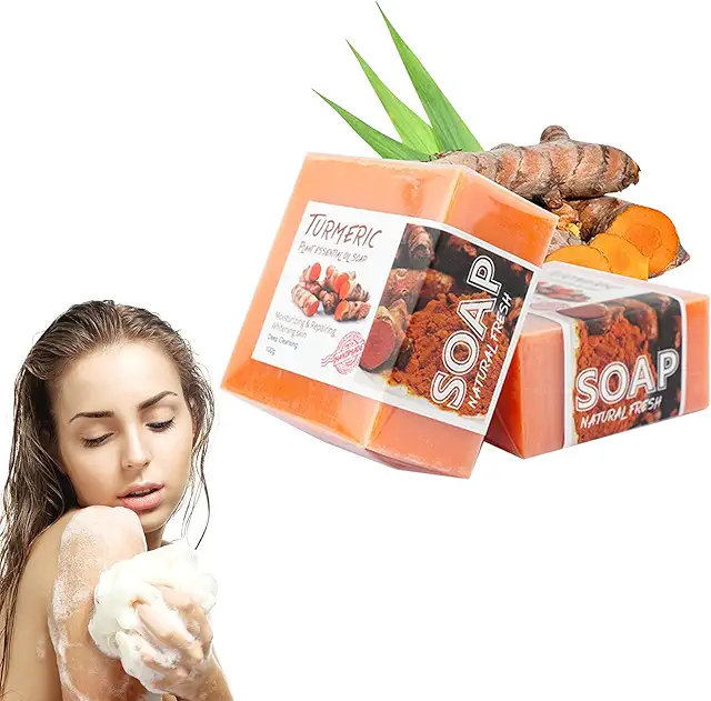 Naapesi 2pcs Turmeric Whitening Soap - Natural Facial & Body Cleanser