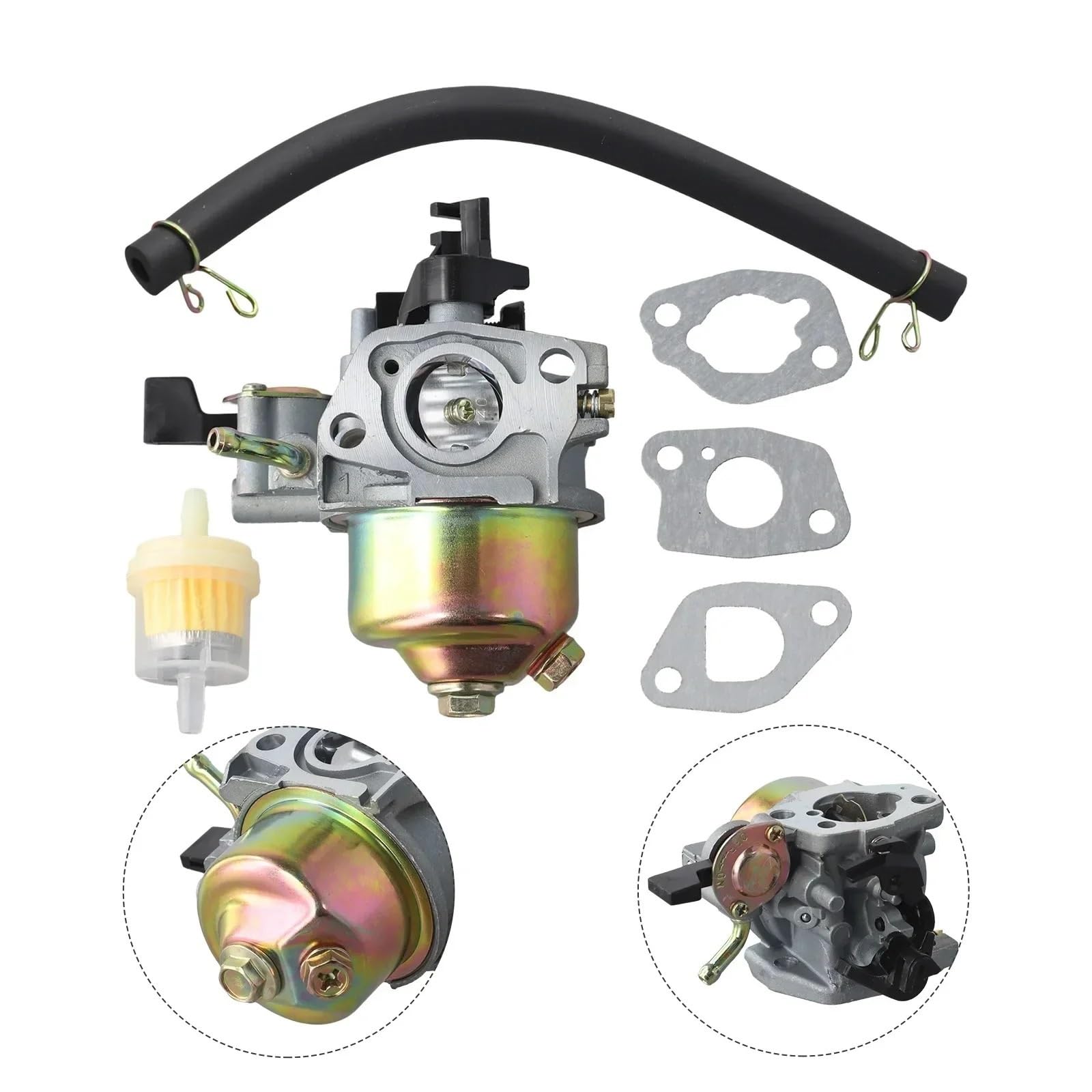 Kit de carburador for cortacésped, Compatible con GXV140, GXV160, GXV120, HR214, Serie GXV, Herramientas de Mantenimiento de jardín Piezas de cortacésped