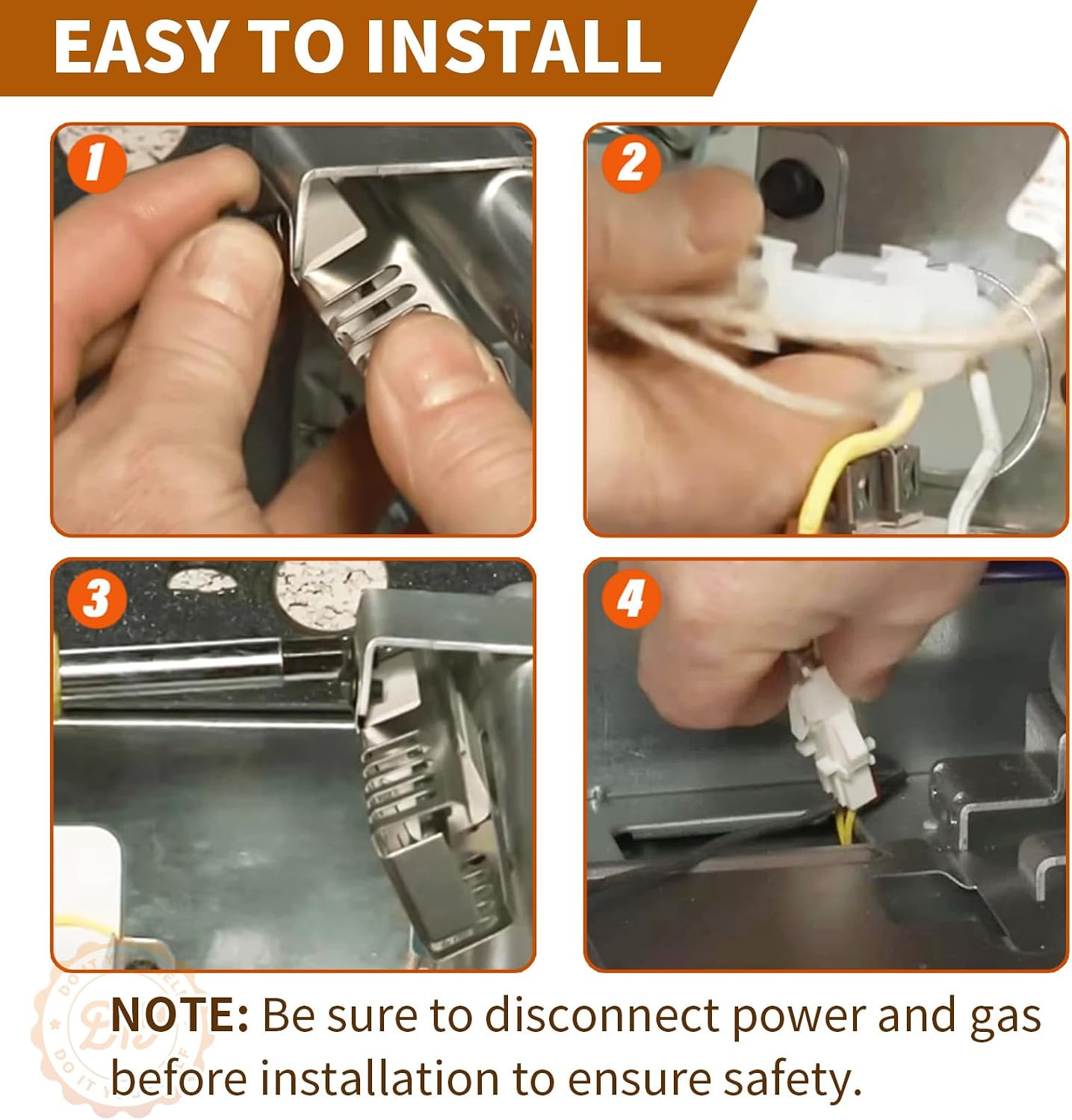 5303935066 Gas Range Oven Igniter Replacement for GE Kenmore Hotpoint Samsung Gas Oven Igniter Replaces WB2X9998 IG9998 WB13K10026 WB13K21 WB13T10045