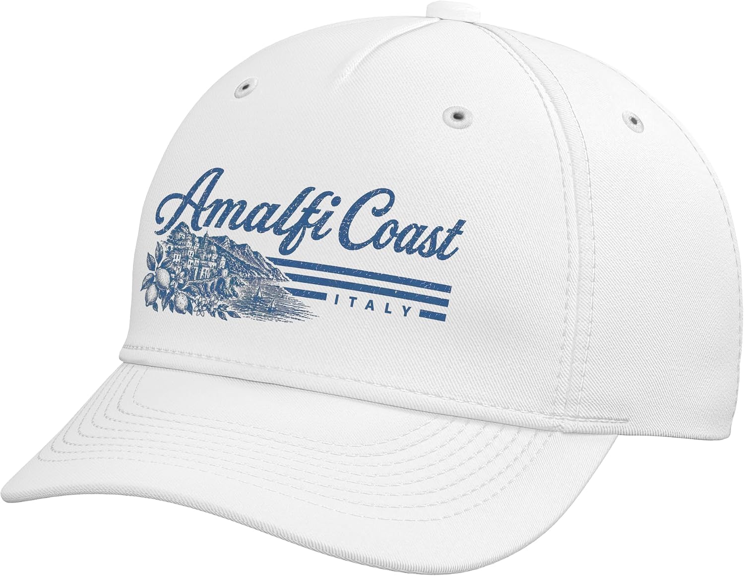 Amalfi Coast Italy Vintage Retro Travel Destination Adjustable Baseball Hat