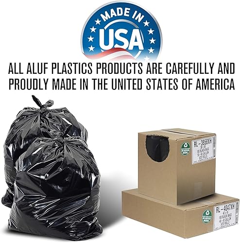 Miniatura 6 de Aluf Plastics RL-3339XH - Bolsas de basura negras equivalentes a 1.5 milésimas de pulgada de grosor equivalentes a 1.5 milésimas de pulgada de