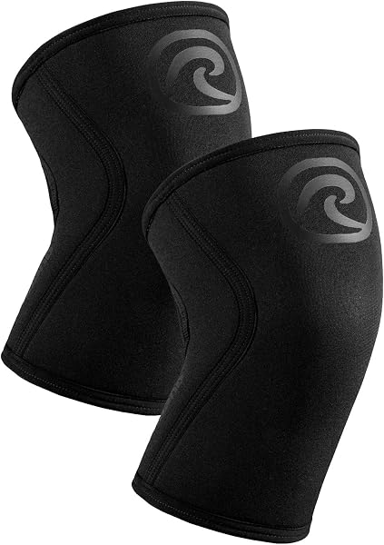 Rehband 5mm Benda per ginocchio Powersport, fascia per ginocchio per Cross Fit e allenamento pesante in neoprene, stabilizza le ginocchia - 1
