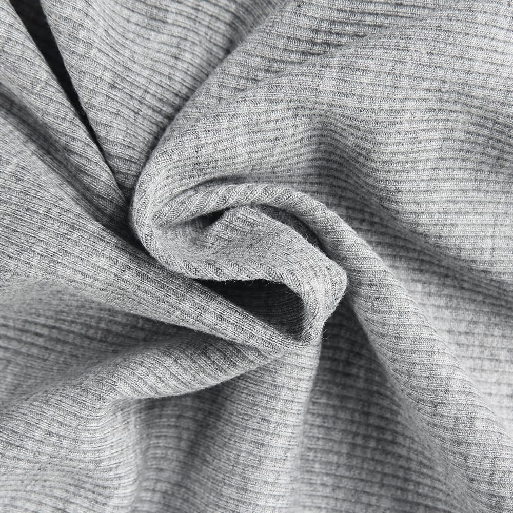 Roselux Womens Long Sleeve V Neck Ribbed Knit Fitted Casual Tops Tee Slim Basic Shirt - Image 5