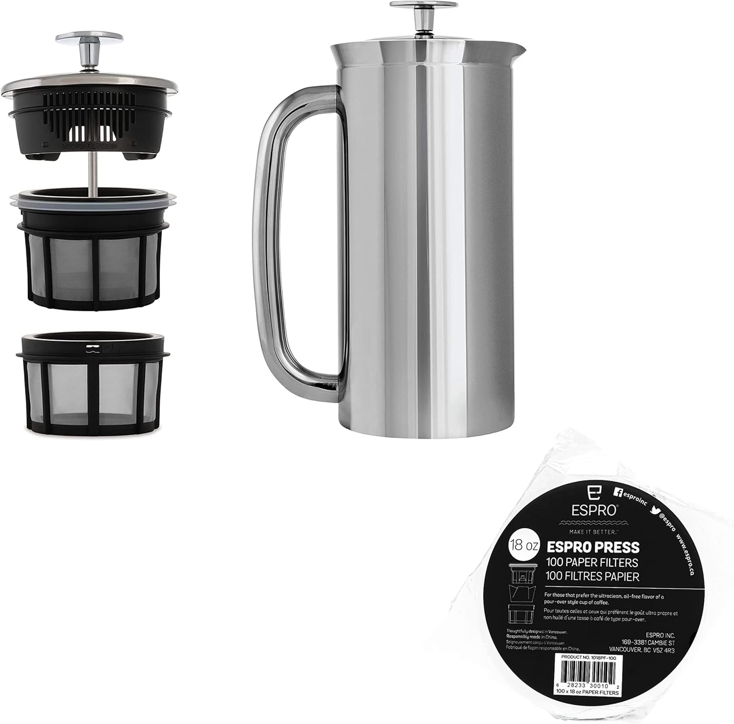 ESPRO P7 French Press Double Walled Stainless Steel