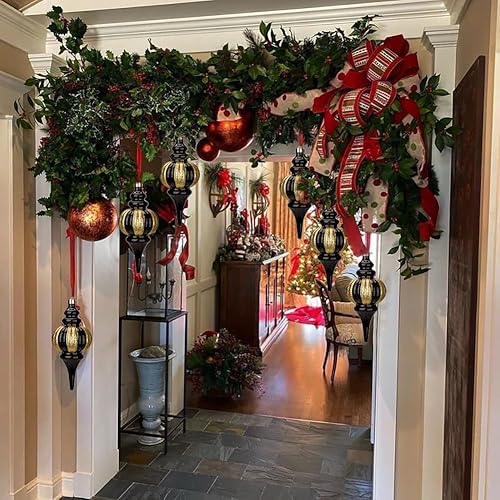 Miniatura 4 de 2 adornos de bolas de Navidad grandes de 6.7 pulgadas, adornos de diamantes inastillables, decoración de árbol de Navidad, adornos grandes de