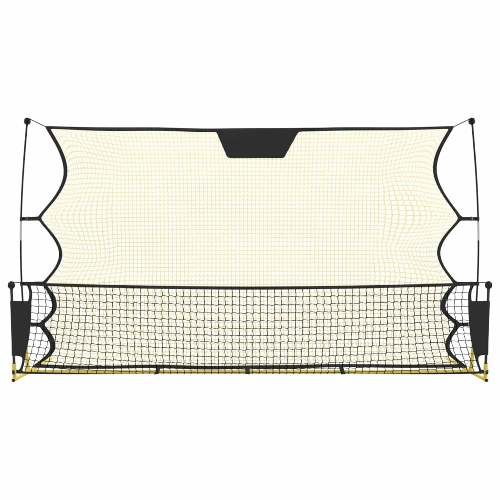 ADWOA Red de Rebote de fútbol poliéster Negro y Amarillo 183x85x120cm Futbol Entrenamiento PorteríA De Rebote