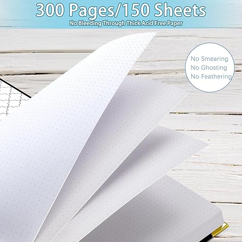 Miniatura 2 de Cuaderno de espiral, cuaderno de puntos, 8.5 x 11 pulgadas, cuaderno de 300 páginas de tapa dura grande con cuadrícula de puntos para balas, papel
