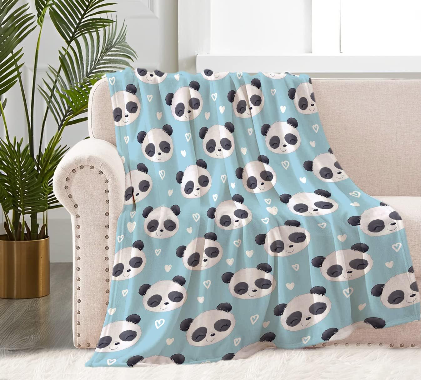 Panda Blanket for Boys Girls, Kid Panda Blanket and Throw