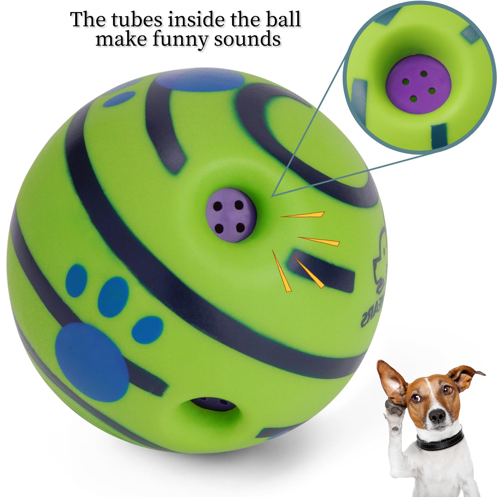 Yifugad Interactive Giggle Ball for Dog Squeaky Toy Keep Your Dog Happy All Day - Image 3
