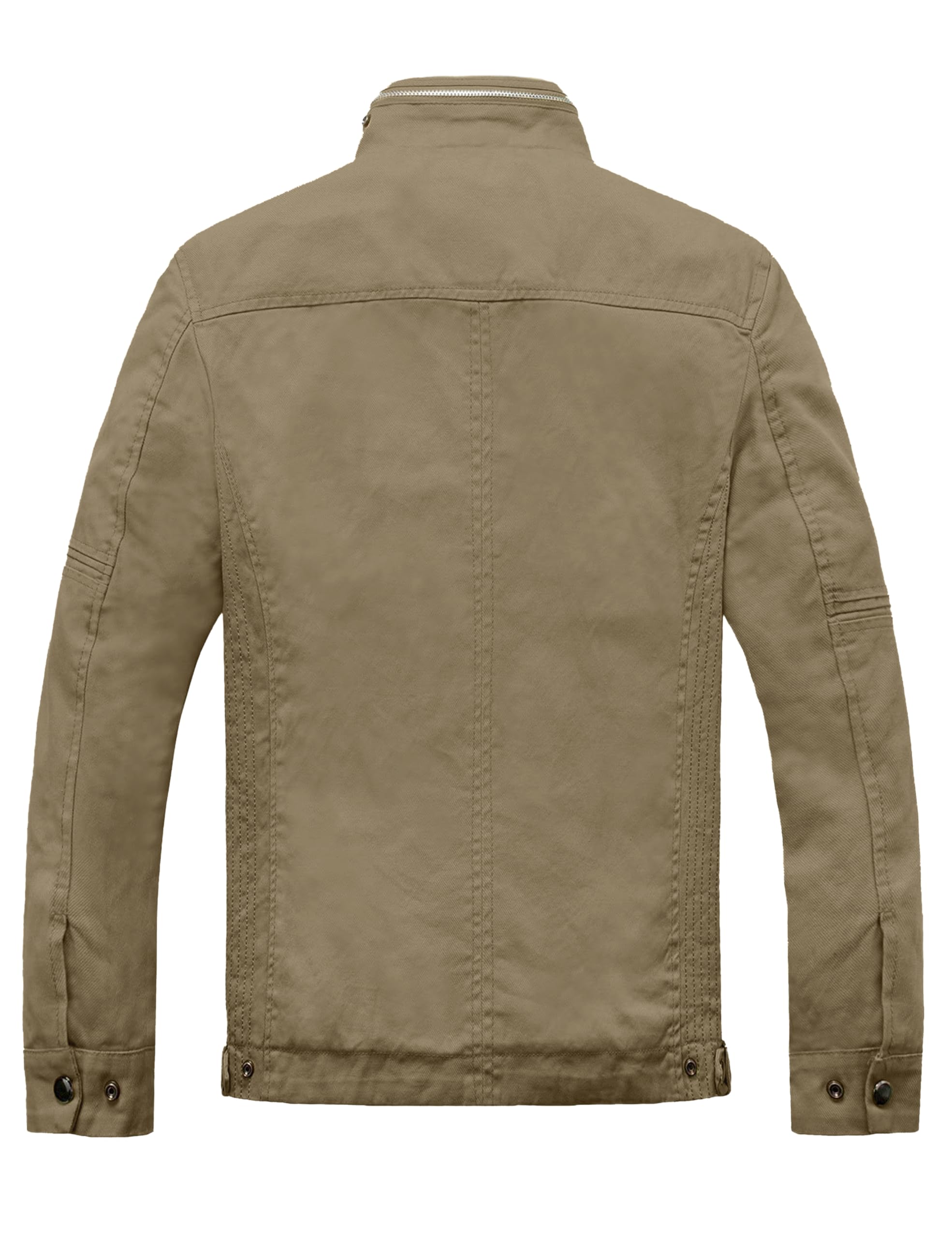 Wantdo Giubbotto Primaverile Uomo Classica Militare Giacca Autunnale | Giacca Cotone, Leggera,Cappotto con Zip,Antivento, Mezza Stagione,Outdoor, Lavoro,Casual,Escursionismo, Uso Quotidiano
