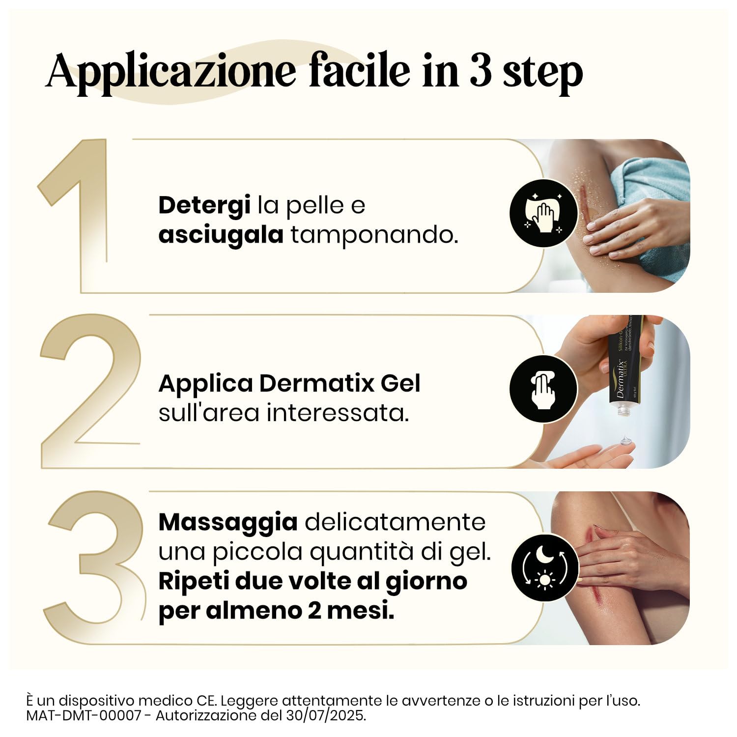 Dermatix, Trattamento in Gel al Silicone per Cicatrici, Ustioni e Lesioni, Idrata e Allevia il Prurito, Rapida Asciugatura, Adatto a tutte le Zone del Corpo, 60g