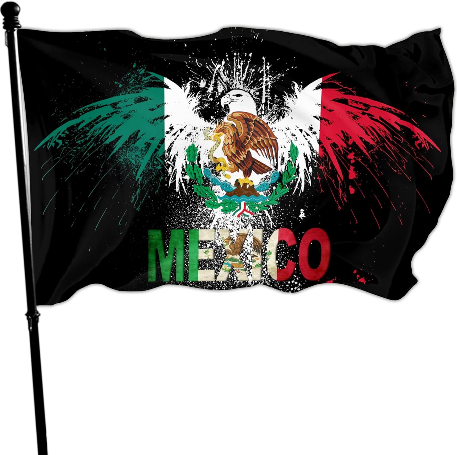 NASIAN Mexico Flag Mexican American Flags for Outside 3x5 Double Sided Mexico Usa Friendship Flag Patriotic House Yard Decoration Banner