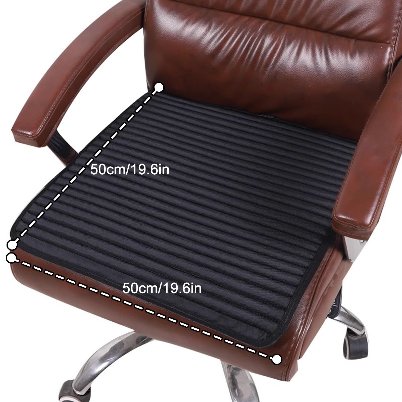 Cojin Silla Oficina de Trigo Sarraceno, Cojin Coxis Refrescante, Cojines para Sillas, Cojin Antiescaras de Verano para Sillas, Almohadillas para Glúteos Adecuadas para Cocina, Hogar y Oficina(Black,50