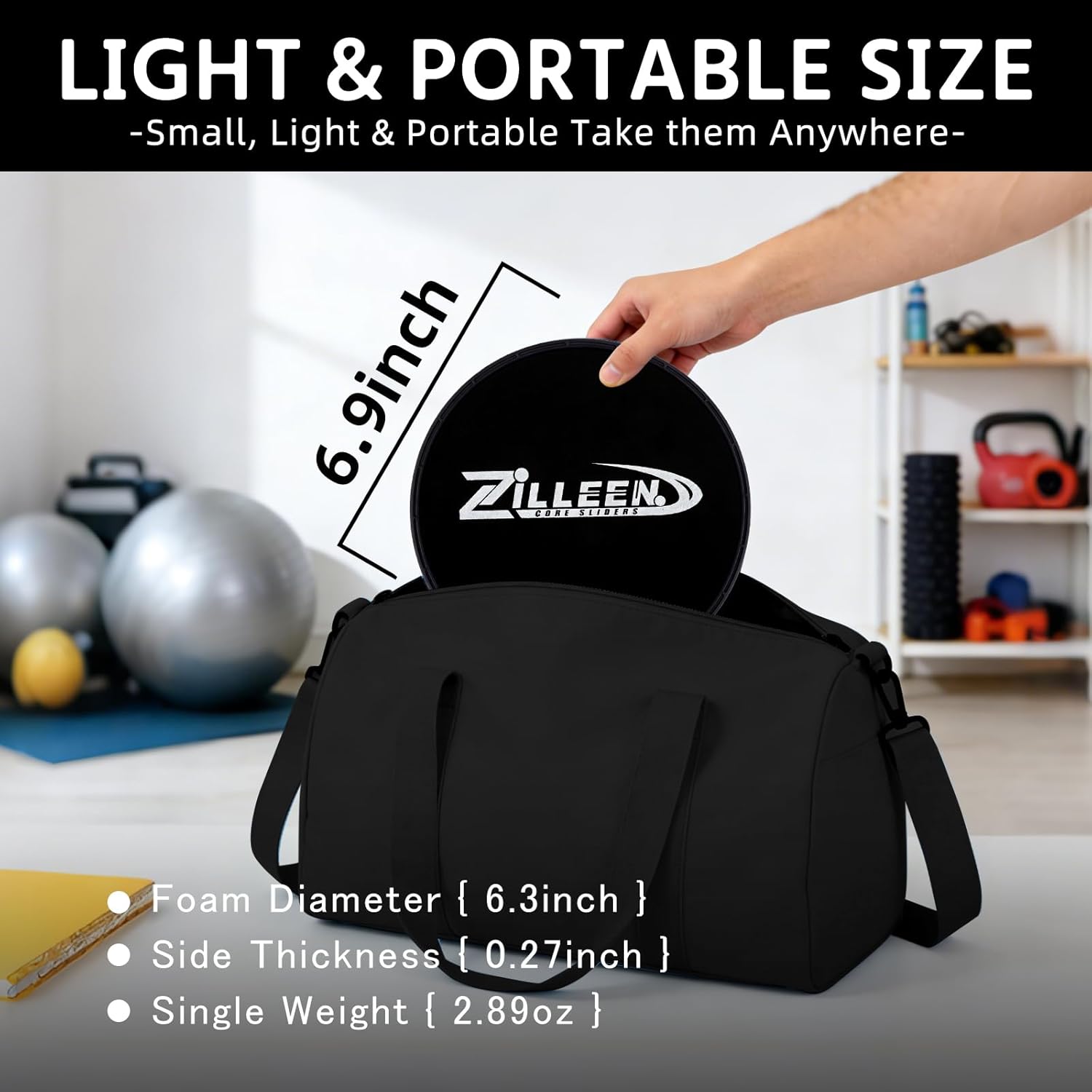ZILLEEN Exercise Sliders for Working Out Fitness Discs for Pilates Women Men, 2 Pack