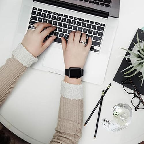 Miniatura 5 de Cinta, cinta transparente, cinta transparente para suministros de oficina y suministros escolares, acabado brillante, 34 pulgadas x 720 pulgadas