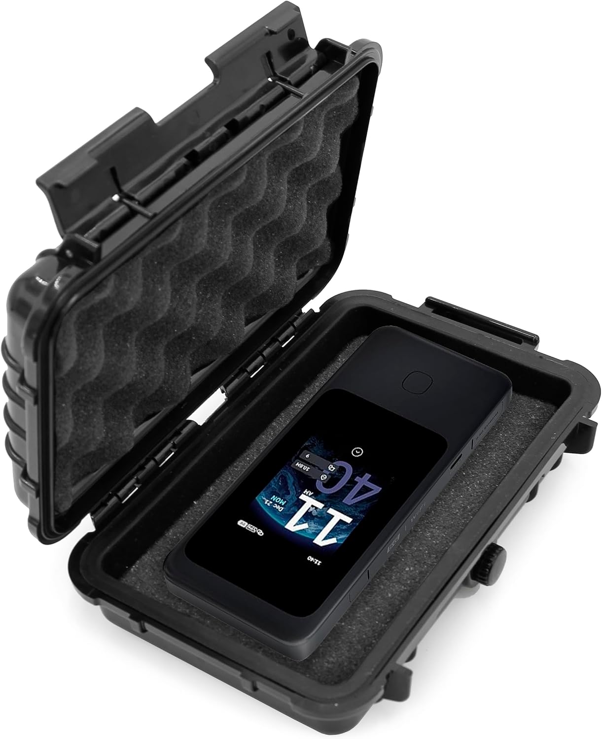 CASEMATIX Hard Case Compatible with GL.iNet MUDI 7 Hotspot Device – Waterproof Crushproof Travel Router Case for Portable WiFi 7 Travel Router and Mobile Internet Device