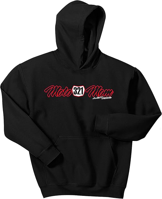 JUST RIDE Moto Mom Hoodie - Custom Motocross Number Plate Personalized Sweatshirt
