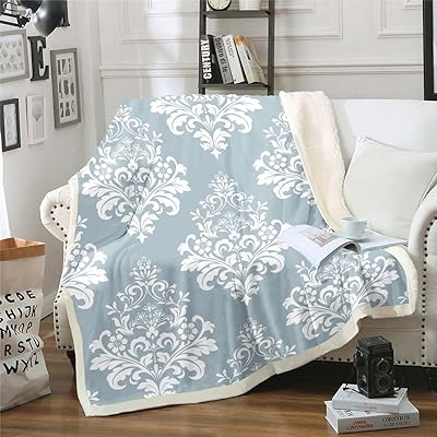Erosebridal Boho Baroque Sherpa Blanket Twin 60