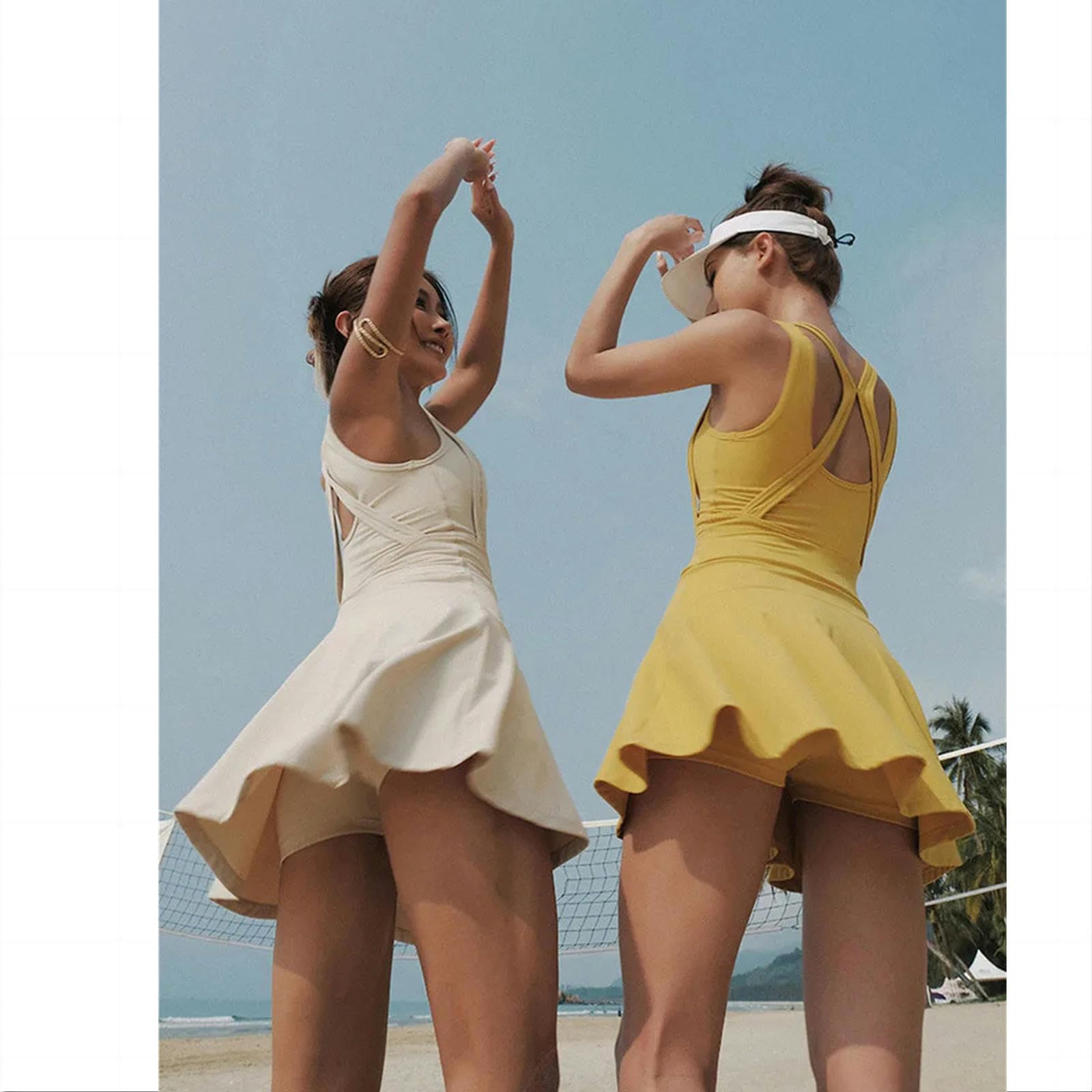 MFQLLFalda Plisada Vestido De Tenis Femenino Sin Mangas Sport Trajes Entrenando Fitness De Faldas Cortas De Skorts