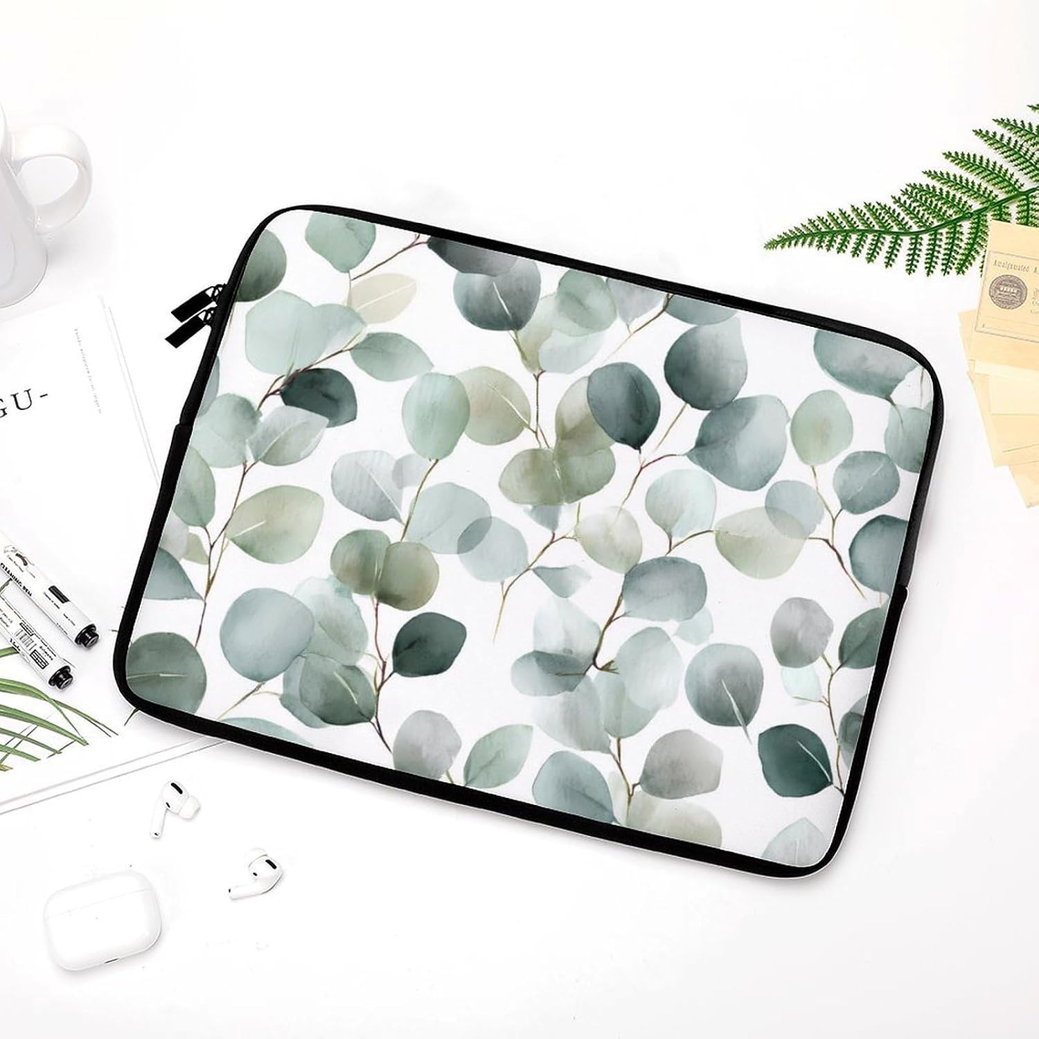 Eucalyptus Eucaly Leaves Laptop Case Sleeve Computer Tablet Bag 10inch image 5